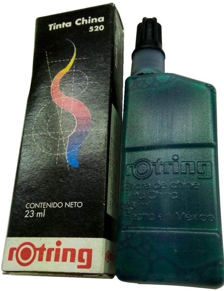 Tinta China p/Estilógrafo 520 23ml Verde Frasco Rotring® Pieza 7501015251485 01
