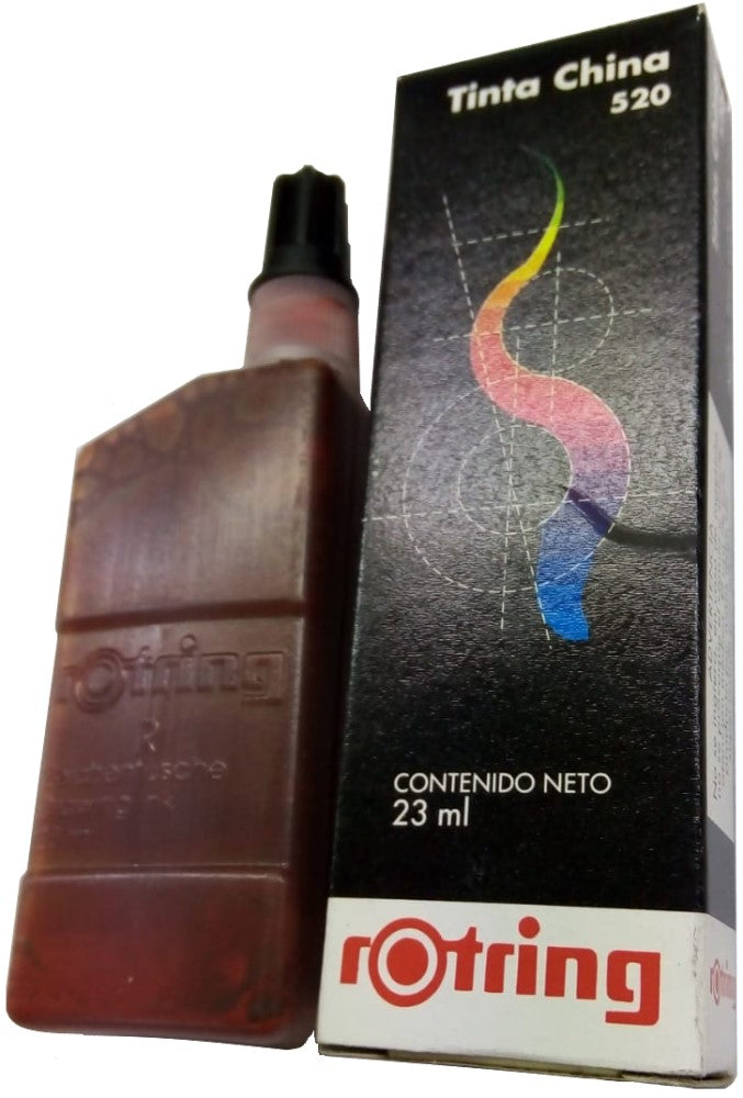 Tinta China p/Estilógrafo 520 23ml Marrón Frasco rOtring® Pieza 7501015251508 01
