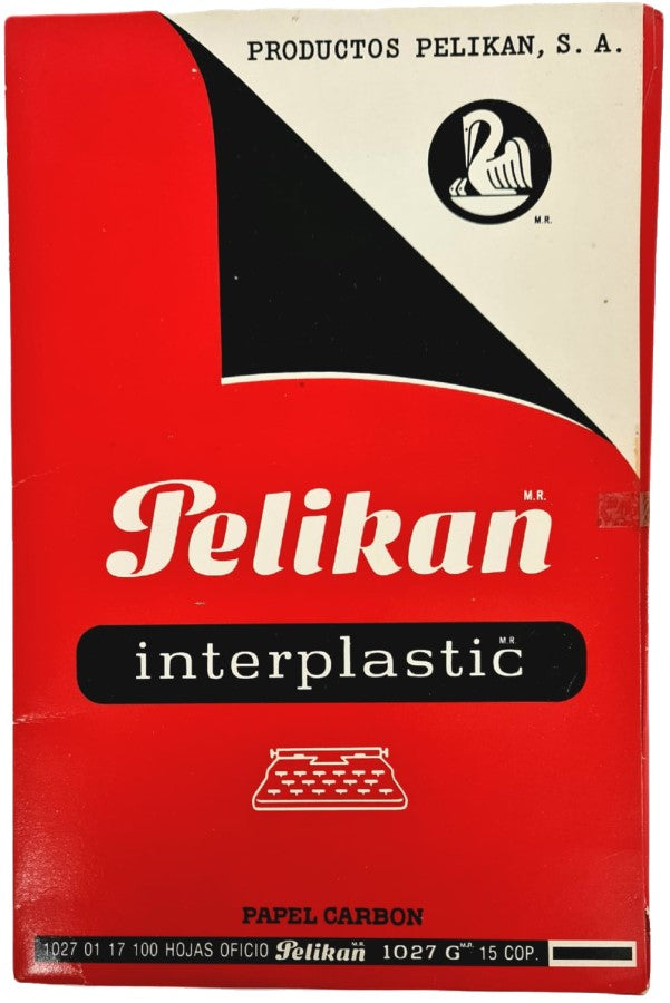 Papel Carbón Interplástic 1027 G c/100 Negro Oficio Pelikan® [Caja]