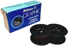 Cinta p/Sumadora Graphic Doble Carrete Ø3.5 Negro-Rojo Nylo 13mm×4m Pelikan® 51D [Pieza]