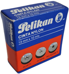 Cinta p/Máquina Multicarrete Mecan Negro Nylon 13mm×10m Pelikan® [Pieza]