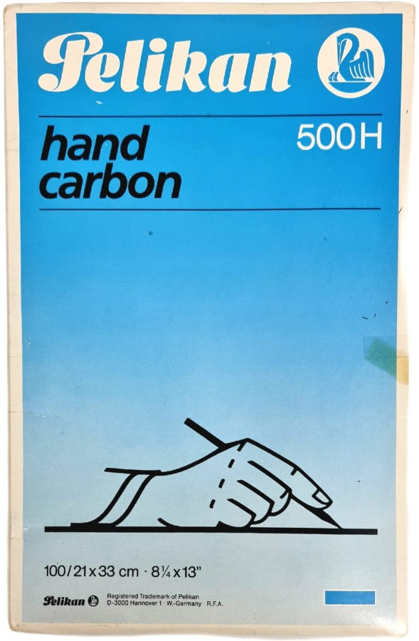 Papel Carbón Hand Carbon 500 H c/100 Azul Oficio Pelikan® [Caja]