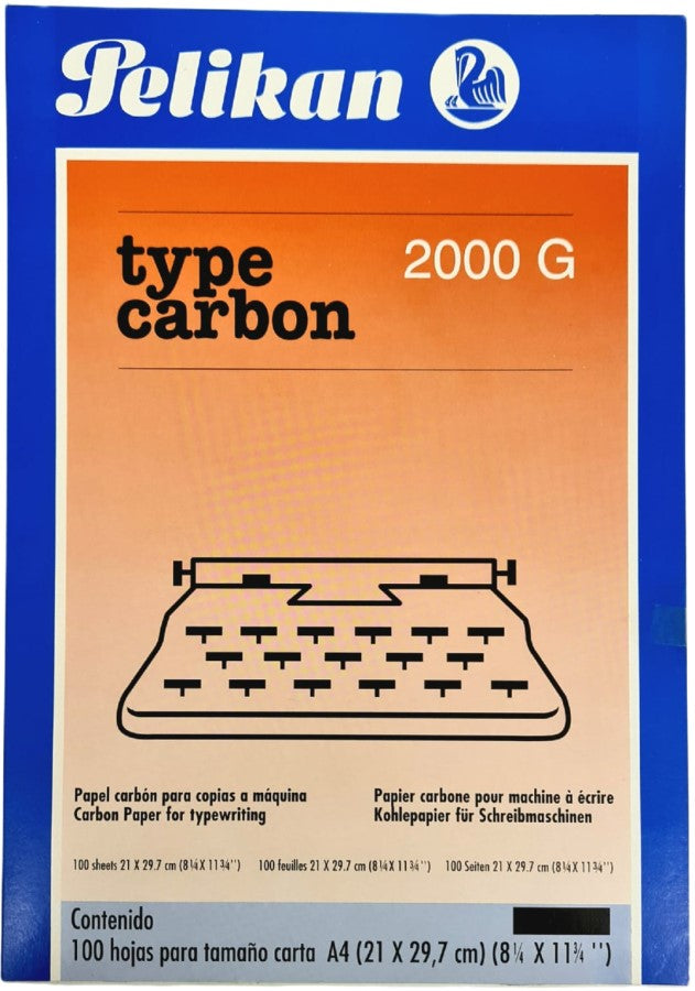 Papel Carbón Type 2000 G c/100 Negro Carta Pelikan® [Caja] 7501015201640