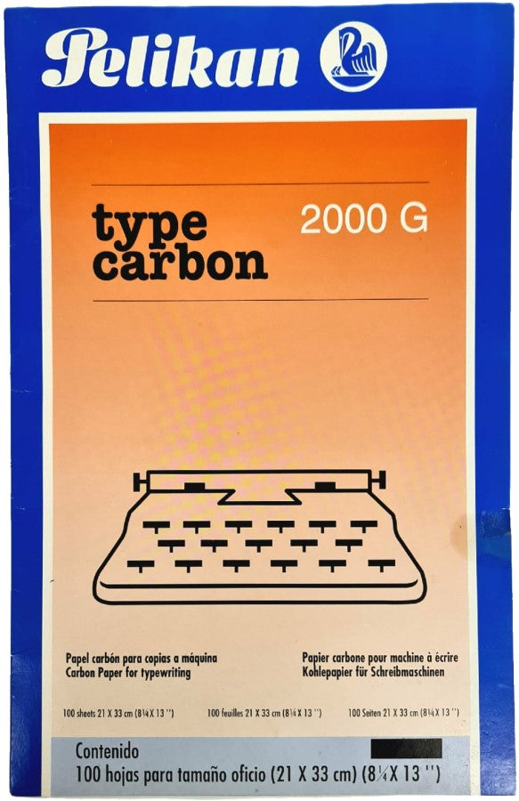 Papel Carbón Type 2000 G c/100 Negro Oficio Pelikan® Caja 7501015220146