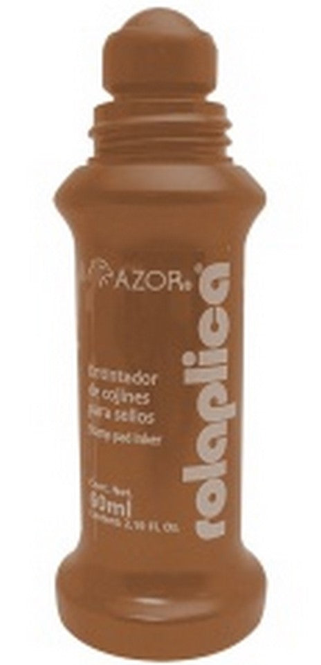 Tinta p/Sellos Rolaplica Sepia Dactilar 60ml AZOR® 587SE Pieza 7501428703878 01
