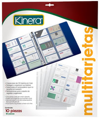 Mica Protectora Tarjetas p/20 Tarjetas 5×9 c/10 Translúcido Carta Kinera® 3810 [Bolsa] 7501428705810