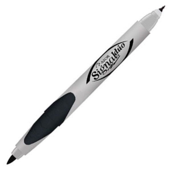 Marcador Permanente Doble Punta Signal® Dúo Negro AZOR® 3300NE Pieza 7501428720127 01