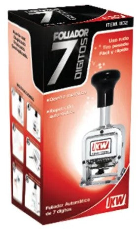 Sello Foliador Automático 7 Dígitos 207-F IKW® 1102 [Pieza] 7501434602110 2