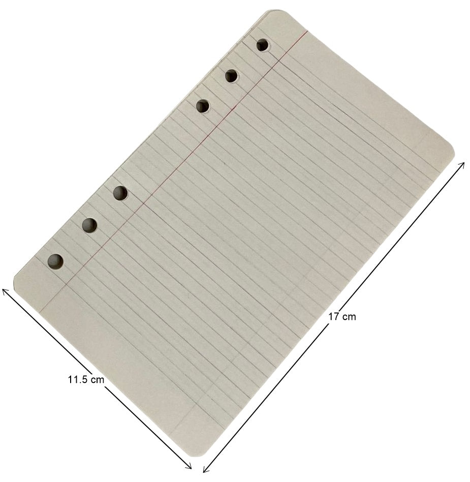 Papel p/Carpeta p/6 Argollas Medio 100 hojas 11.5×17cm AZOR® 341-R [Paquete]