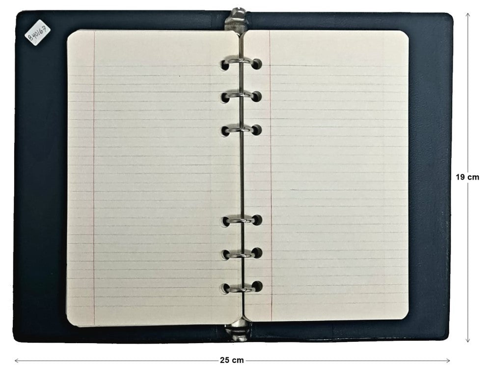 Carpeta 6 Argollas Vinil 1.7cm Negro 11.5×19cm AZOR® 80-351 [Pieza]