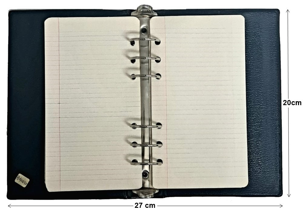 Carpeta 6 Argollas Vinil 2.7cm Negro 12.2×20cm AZOR® 80-361 [Pieza]