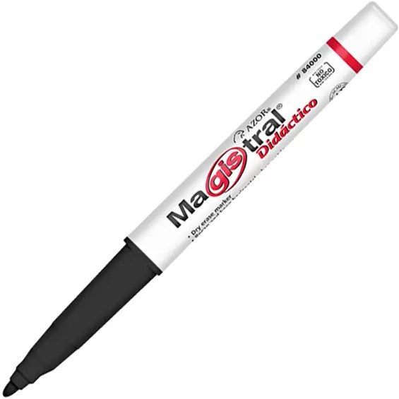 Marcador p/Pizarrón Magistral Didáctico Fino Negro AZOR® 84001 Pieza 7501428706442 01