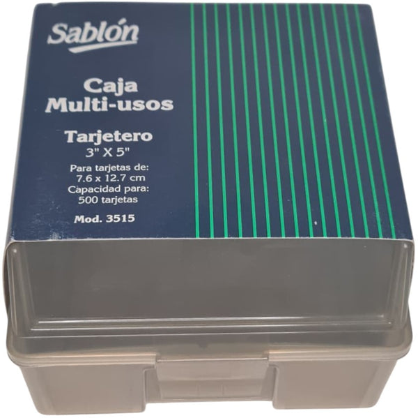 Tarjetero Organizador Acrílico Kardex 3×5"-15 Sablón® 3515 [Pieza] 7501434635156 3