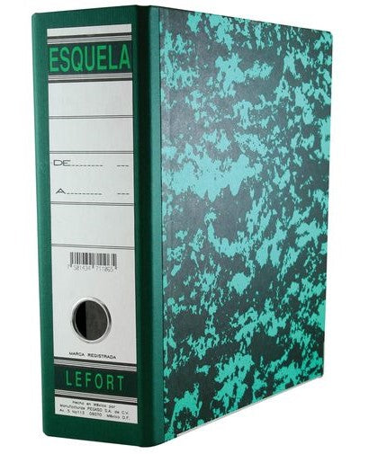 Registrador 2 argollas 2" Marmoleado Esquela Lefort® 0003O [Pieza] 7501434711065