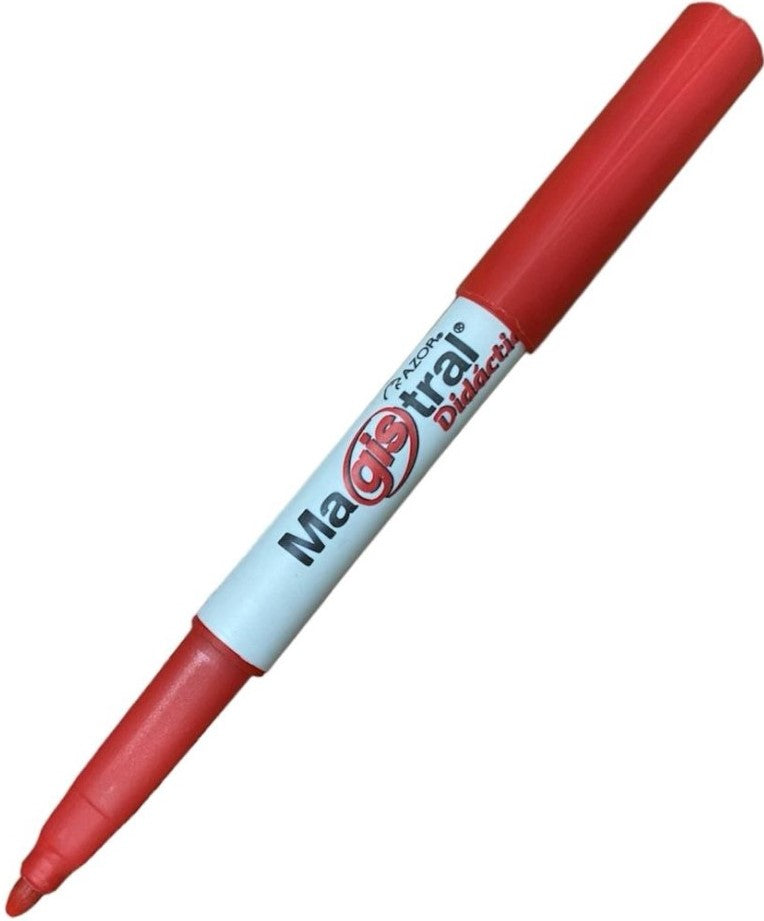 Marcador p/Pizarrón Magistral Didáctico Fino Rojo AZOR® 84002 Pieza 7501428706633 02