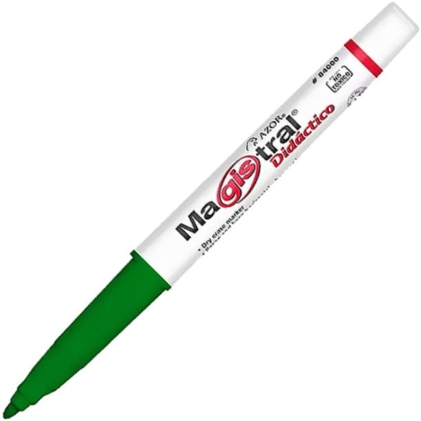 Marcador p/Pizarrón Magistral Didáctico Fino Verde AZOR® 84004 Pieza 7501428706657 01
