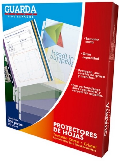 Mica Protectora p/carpeta 3 perforaciones Uso Rudo Cristal Carta Guarda® 330 [Pieza] 7501428703502