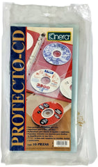 Mica Protectora p/carpeta 3 perforaciones 4 CD×Hoja c/10 Translúcido Carta Kinera® 374 [Bolsa] 7501428707791