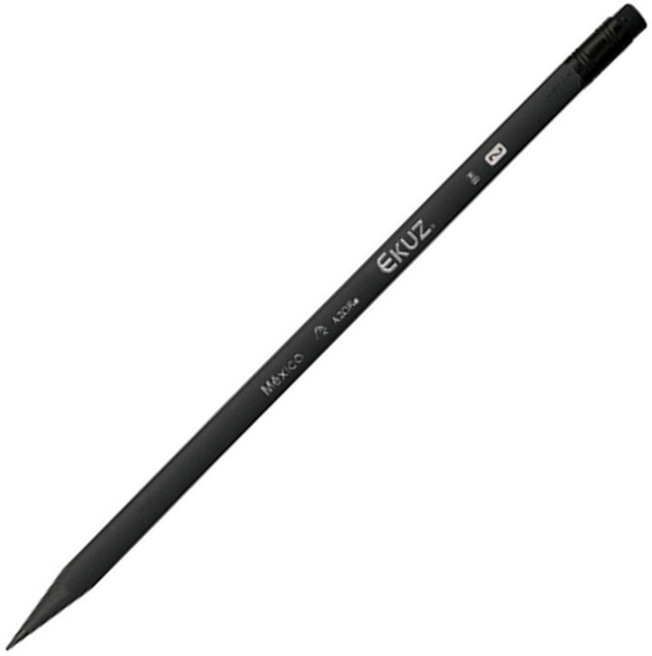 Lápiz Grafito Triangular Ekuz Triangular #2 Negro AZOR® 1010TRP [Pieza] 7501428721865