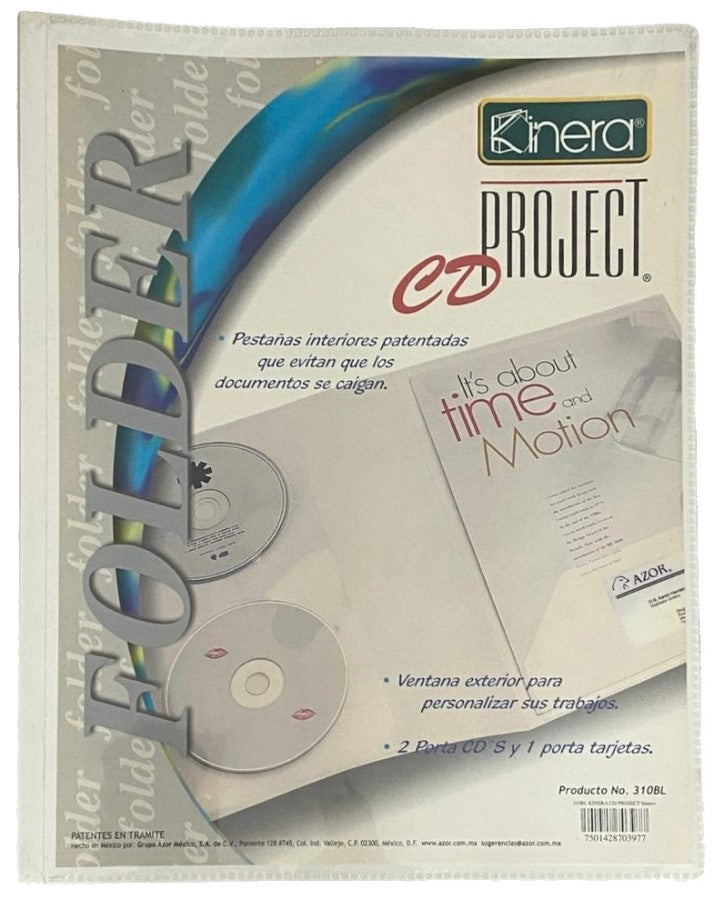 Fólder Plástico p/Presentar CD Project Blanco Carta AZOR® 310-BL [Pieza] 7501428703977