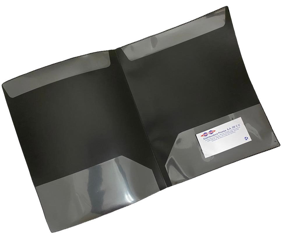 Fólder Plástico Portadocu Kanguro Doble Solapa Negro Carta Kinera® 320NE [Pieza] 7501428703816 2