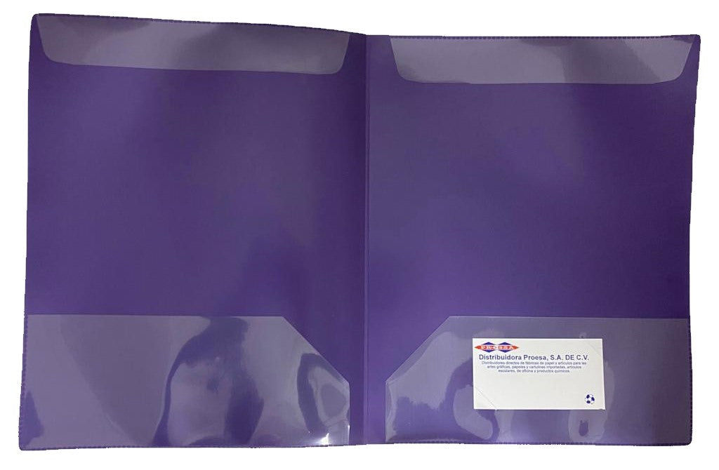 Fólder Plástico Portadocu Kanguro Doble Solapa Morado Carta Kinera® 320MO [Pieza] Imagen secundaria del producto