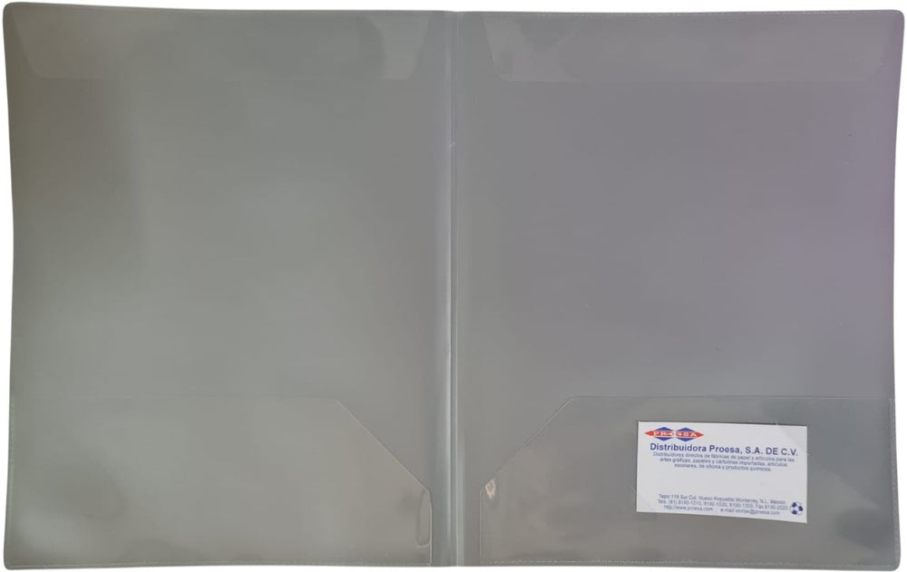 Fólder Plástico Portadocu Kanguro Doble Solapa Gris Plata Carta Kinera® 320PT [Pieza] 7501428703823 2