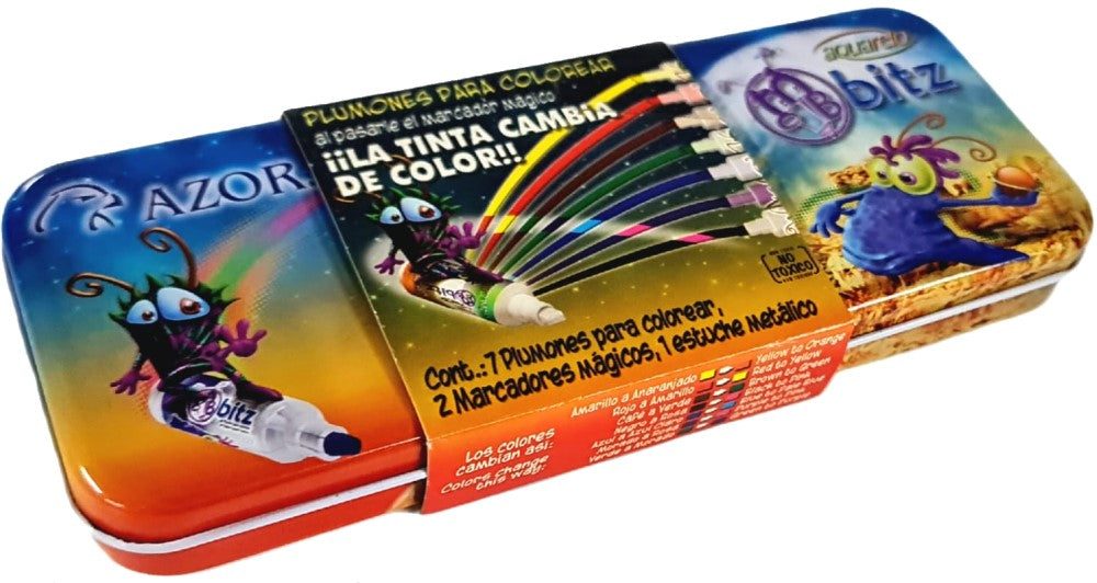 Marcador base Agua Aquarelo Bitz Magicos Colores Est.c/9 AZOR® 2209 [Estuche] Imagen secundaria del producto