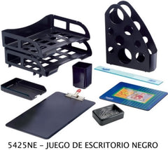 Kit de Oficina Charola,PortaClip,Tabla Negro 9 Piezas Sablón® 5425NE [Pieza] 7501434654256