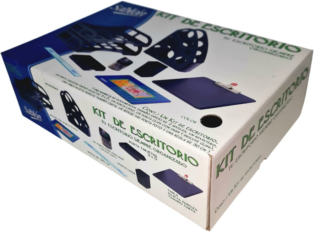 Kit de Oficina Charola,PortaClip,Tabla Negro 9 Piezas Sablón® 5425NE [Pieza] 7501434654256 6