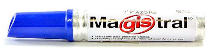 Marcador p/Pizarrón Magistral Aluminio Azul AZOR® 830-12AZ Pieza 7501428700754