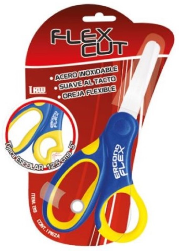 Tijera Escolar Punta Roma Oreja Flexible 5" IKW® 139 [Pieza] 7502005161395