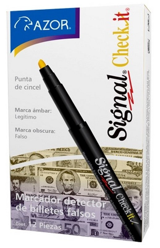 Detector Billetes Plumón Marcador Detector Falsos Check IT AZOR® 3200 [Pieza] 7501428707456 3