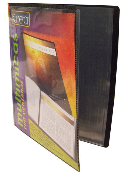 Carpeta PlásticaMultimica c/Ventana c/60 Negro Carta AZOR® 8760NE [Pieza] 7501428705728