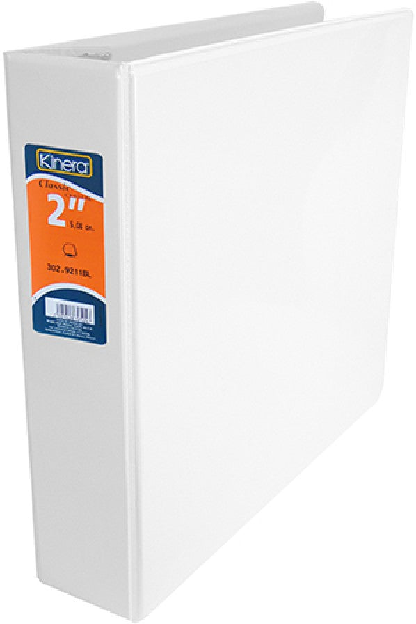 Carpeta 3 Argollas "D" Panorámica c/Cristal 2" Blanco Carta Kinera® 9211BL [Pieza] 7501428705247