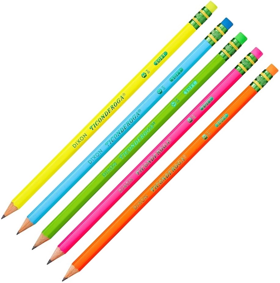 Lápiz Grafito Hexagonal Ticonderoga #2 Neón Surtidos Diixon® 53150 [Pieza] Imagen principal del producto