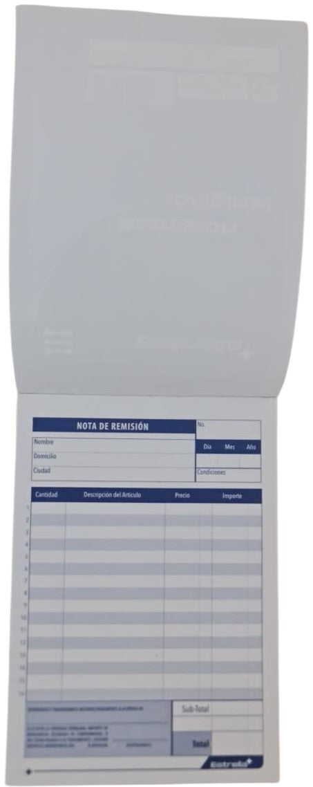 Block Remisiones Original O 45 hojas 11×15.7cm Estrella® 27 [Pieza] 602760000278 2