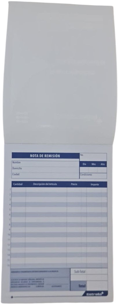 Block Remisiones Duplicado D 22 Juegos 11×15.7cm Estrella® 28 [Pieza] 602760000285 2