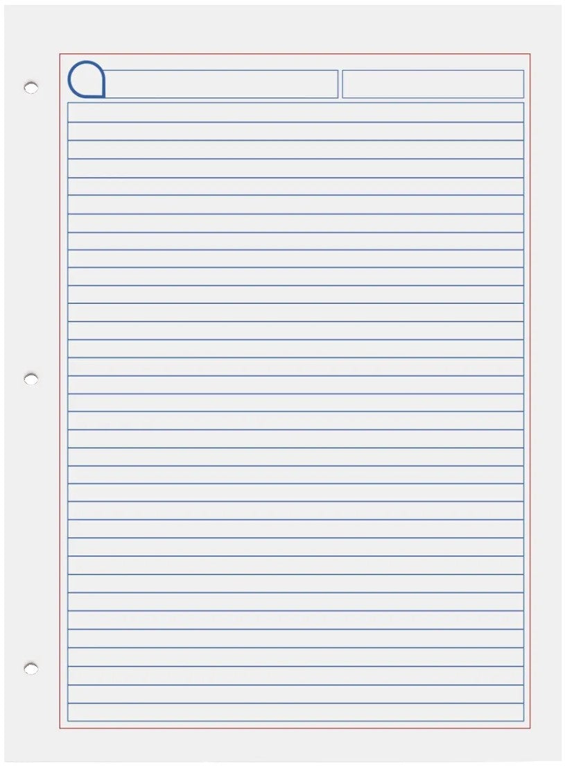 Papel p/Carpeta Carta 3 perforaciones 100 hojas Raya Estrella® 557 [Paquete] 602760005570 2