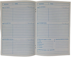 Cuaderno Registro Tareas 38 Paginas 14×21cm interlib® 0386 [Pieza] 7501649903866 2