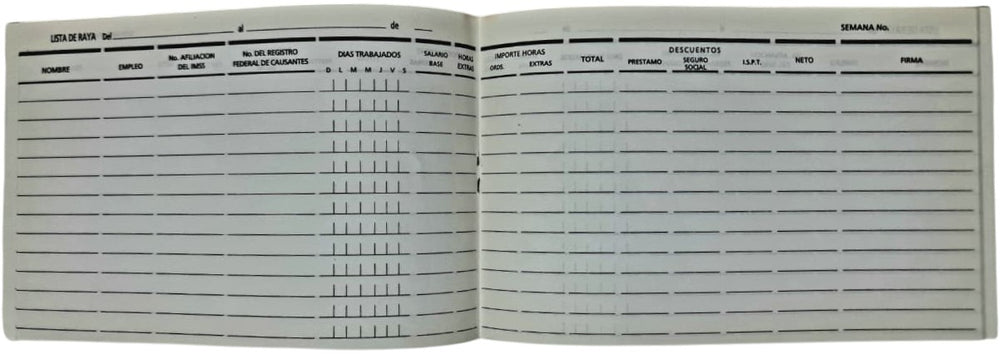 Block Lista de Raya r 30 hojas 17×11cm interlib® 30-D [Pieza] 7501649901176 2