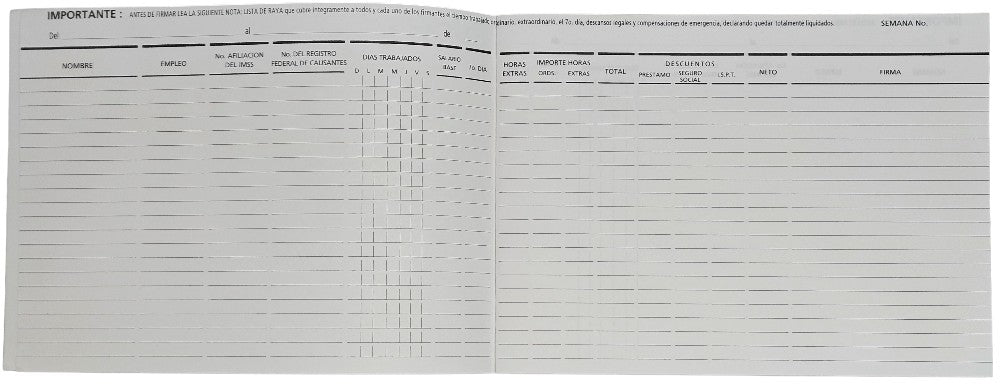 Block Lista de Raya r 30 hojas 23×17cm interlib® 30-S [Pieza] 7501649901183 2