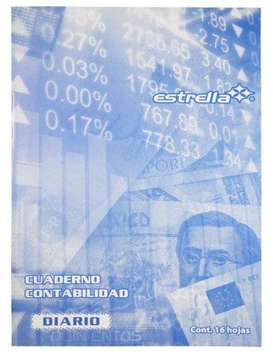 Cuaderno Contabilidad Estrella Diario 16 Hojas Estrella® 141 [Pieza] 602760001411 Imagen principal del producto