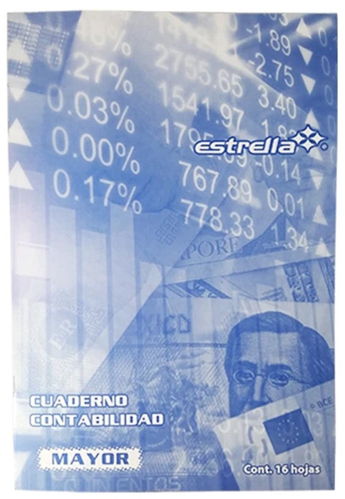 Cuaderno Contabilidad Estrella Mayor ó Caja 16 Hojas Estrella® 142 [Pieza] 602760001428 Imagen principal del producto