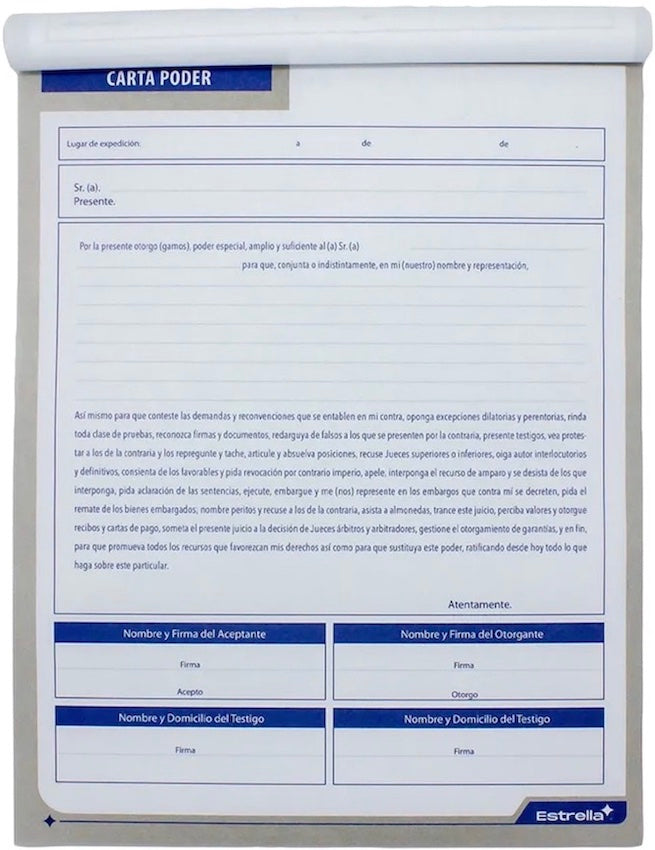 Block Carta Poder 50 hojas Estrella® 18 [Pieza] 602760000186 4