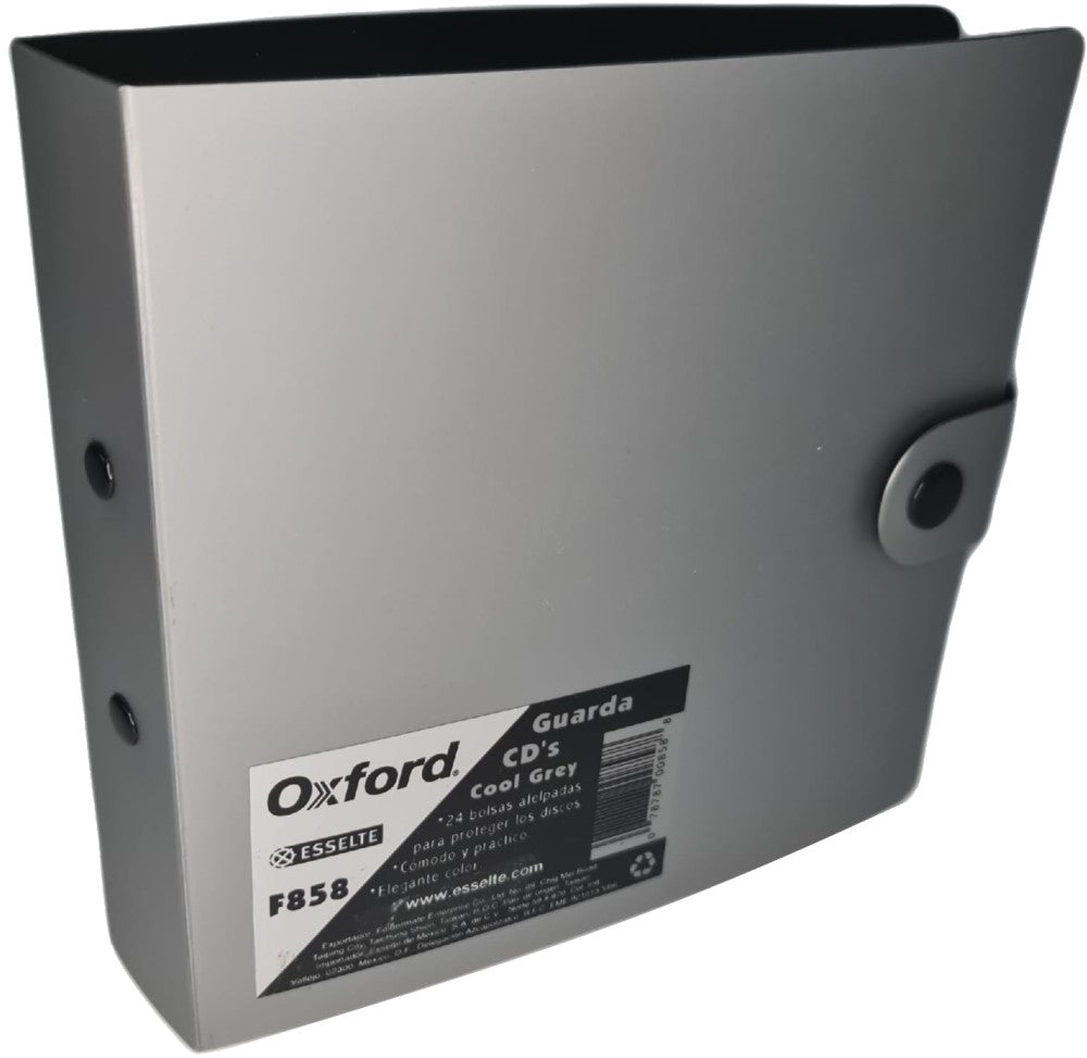 Porta CD Oxford® Gris p/24 Esselte® F858 [Pieza] 78787008588