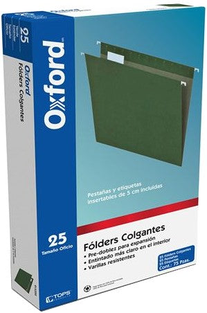 Fólder Colgante Essentials Ceja 1/5 c/25 Verde Tradición Oficio Pendaflex® 91535X Caja 78787915350 0