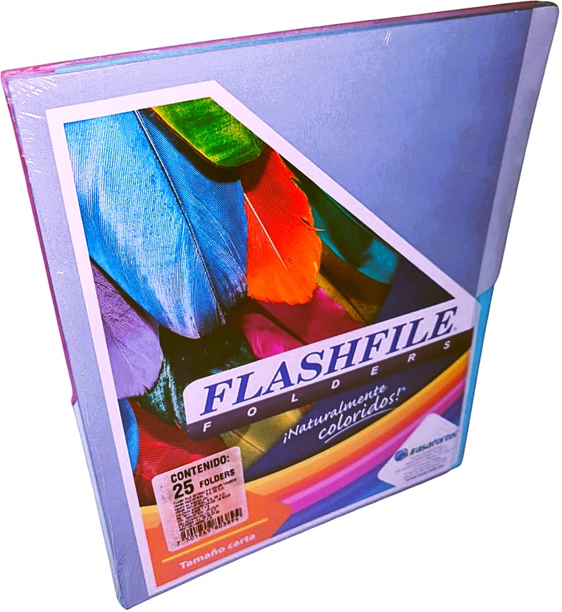 Fólder Bitono FlashFile® Lite pack c/25 Colores (5) Carta Irasa® FF-0389 Paquete 7501249803894 01