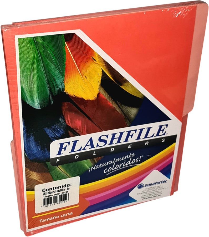 Fólder Bitono FlashFile® Lite pack c/25 Coral Carta Irasa® FF-0455 Paquete 7501249804556 01