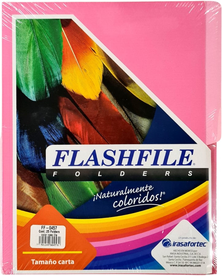 Fólder Bitono FlashFile® Lite pack c/25 Rosa Carta Irasa® FF-0457 Paquete 7501249804570 02